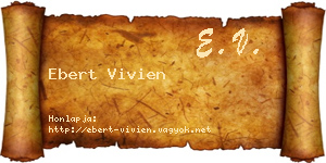 Ebert Vivien névjegykártya
